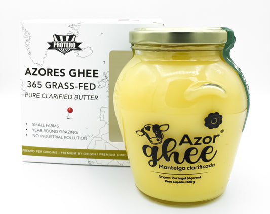 Burro chiarificato delle Azzorre, prodotto completamente da latte di pascolo
